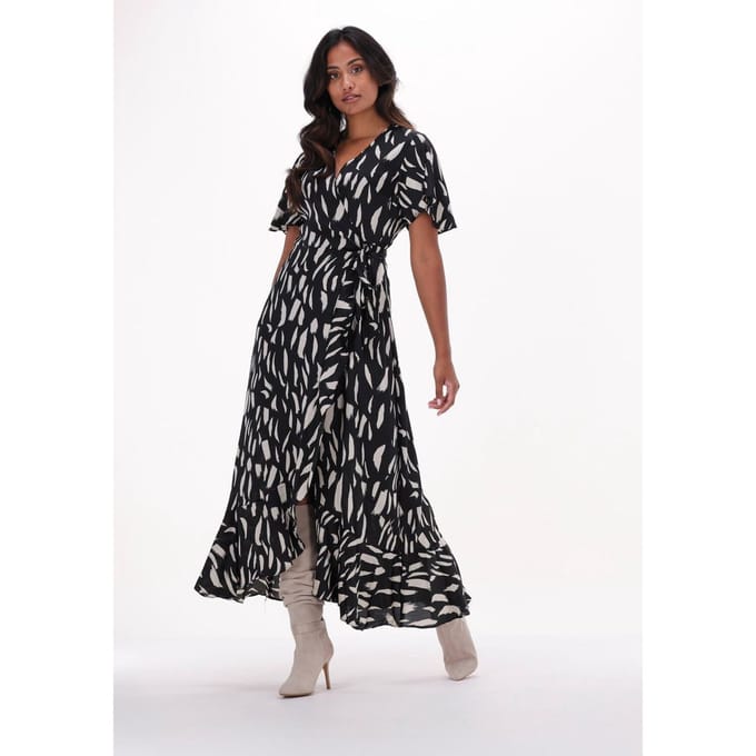 Object - maat 40 - OBJPAPAYA S/S WRAP LONG DRESS A DIV
