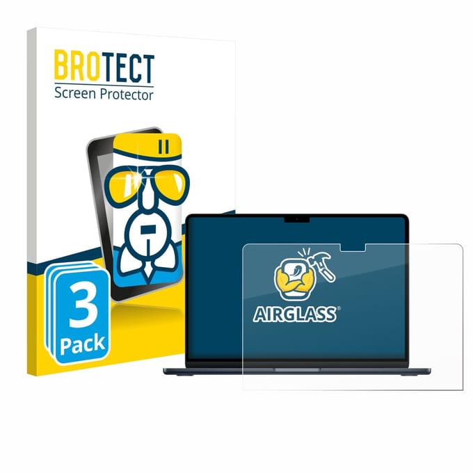 Screenprotector 3 Stuks voor Apple MacBook Air 13" M4 2025 / M5 2026 Beschermglas transparant
