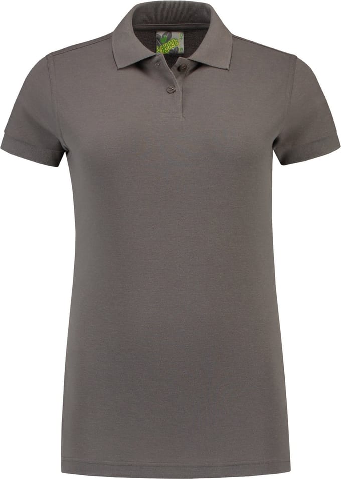 Lemon & Soda polo voor dames in de maat S in de kleur parel grijs.