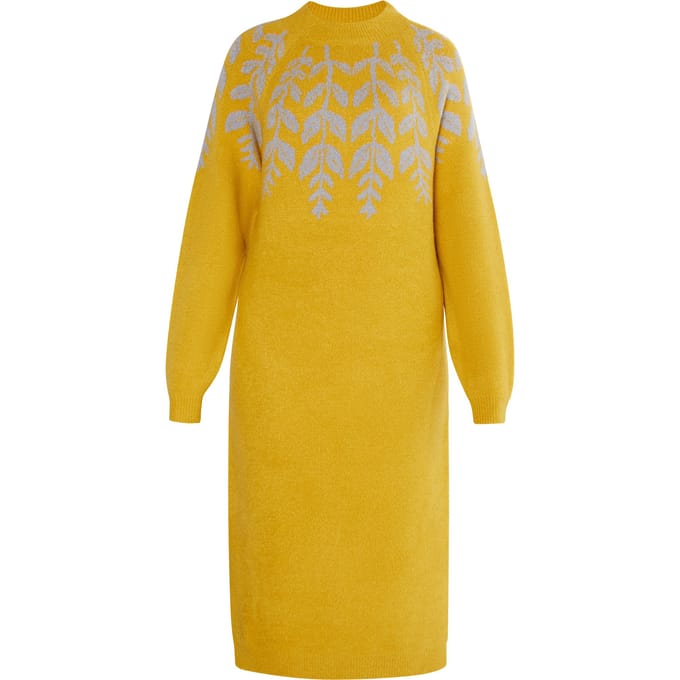 usha Maxi-gebreide jurk Dames Kerrie veelkleurig