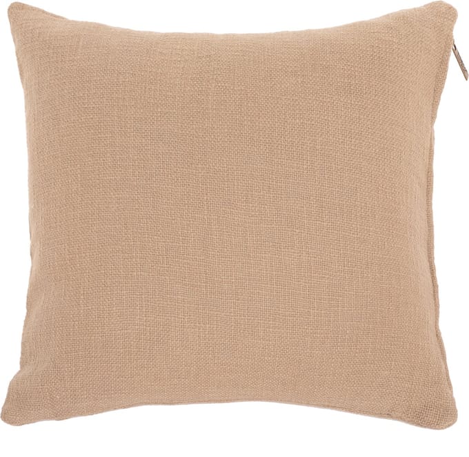 Tiseco - Kussen (gevuld) COTTON SLUB - met rits - 60x60 cm - Zand