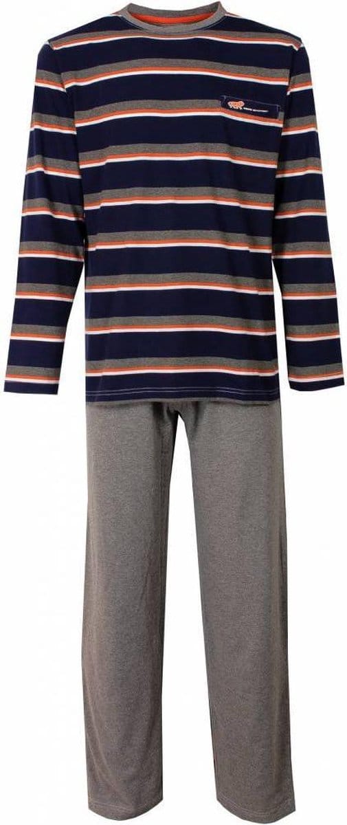 MEQ Heren Pyjama - Pyjama Set - 100% katoen - Grijs - Maat S