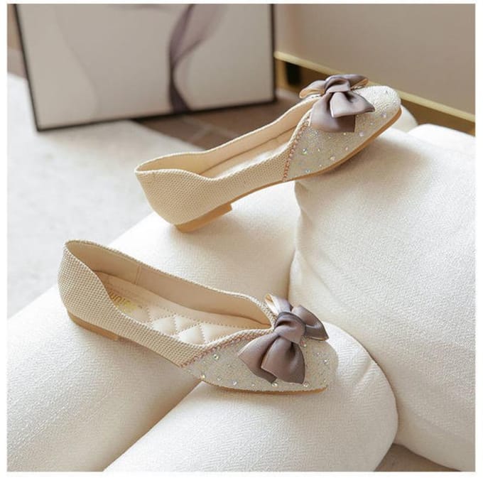 Chaussures pour femmes Printemps et Été Talon bas Mode Chaussures simples Fée douce Chaussures haricots 40 blanc