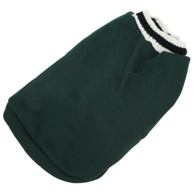 Pull pour chien style campus tricoté col en V pull gilet pull pour animaux de compagnie pour l'automne et l'hiver vert XL XL vert