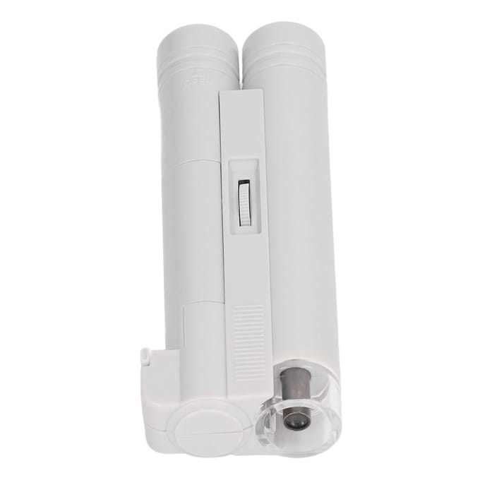 LED Verlicht Zakmicroscoop 150X Dubbele Buis Draagbare Handheld Microscopen met Schaal