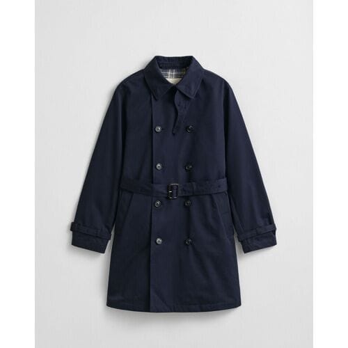 Gant Jas Cotton Blend Trench Coat Avond Blauw / male