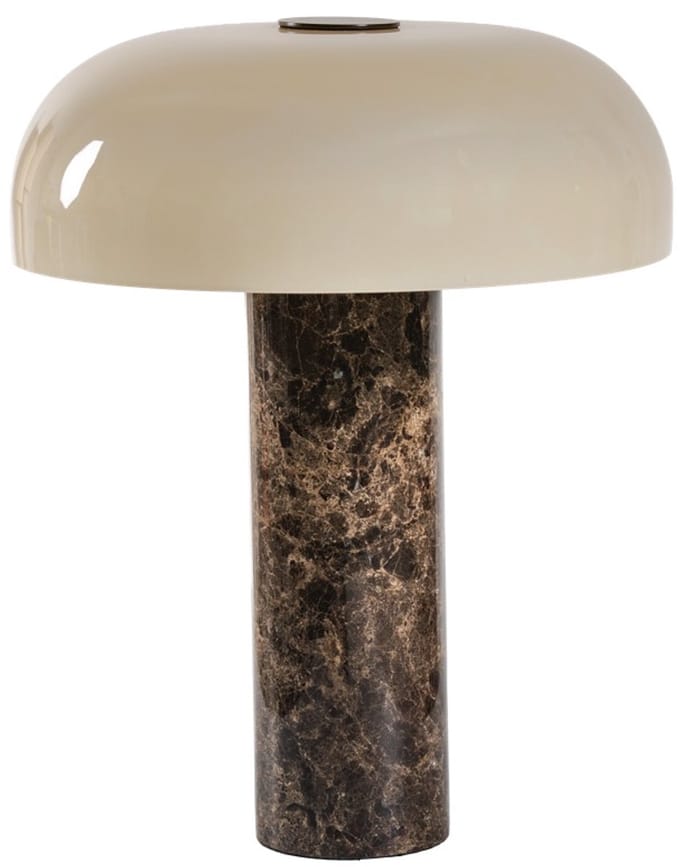 ETH tafellamp Barbara Plat Ø30cm 2x E14 Beige/Marble H37cm