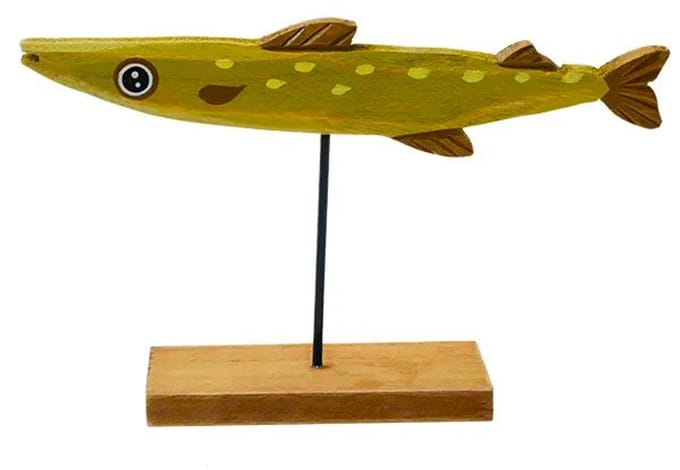 Nordic Design: Houten vis op standaard - Model 3