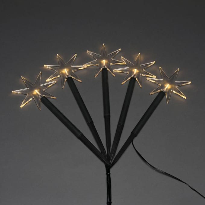 Konstsmide 4468-100 Buiten decoverlichting Set van 5 stuks LED LED vast ingebouwd Zwart