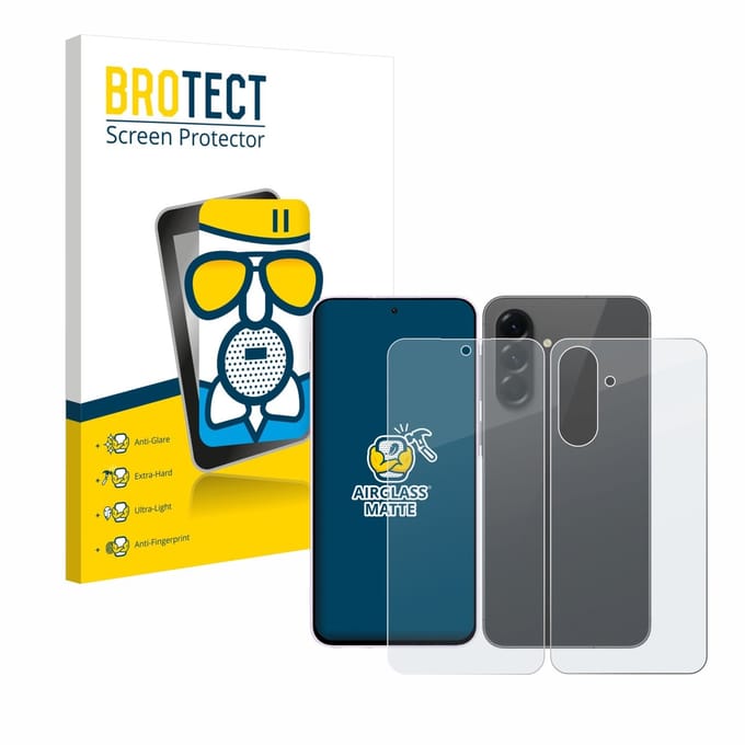 BROTECT - Screenprotector voor Samsung Galaxy A56 5G (Voor+Achter) - Folie Beschermfolie Beschermglas matte