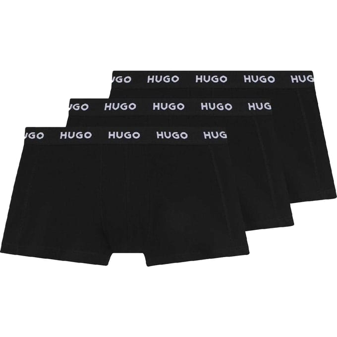 Hugo Boxershorts met herenlogo (3-pack) (Zwart)