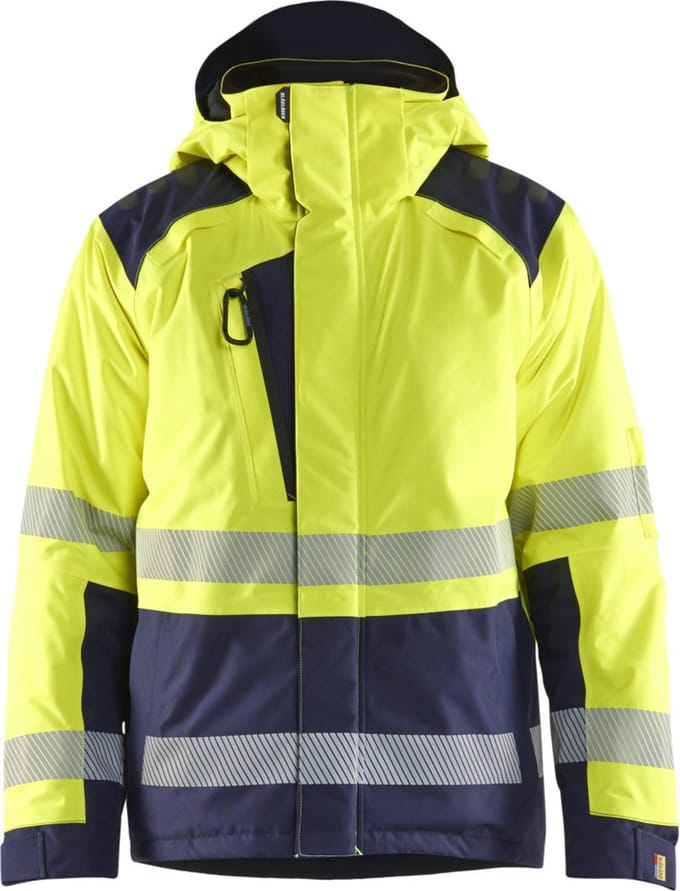 Blaklader 4455-1987 Winterjas High Vis - High Vis Geel/Marineblauw - S