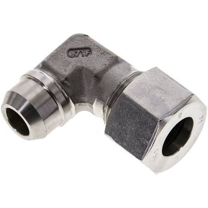 16S & 21mm RVS L-Vorm Snijringkoppeling Lasverbinding 400bar ISO 8434-1