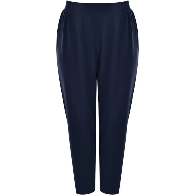 Dames fuselftaille broek van crêpe Mat Fashion
