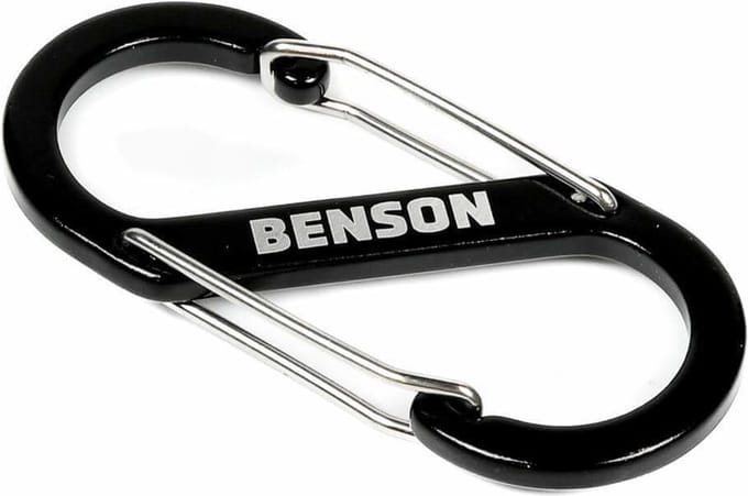 Benson Dubbele karabijnhaak - 40 x 90 mm - zwart - veelzijdig gebruik