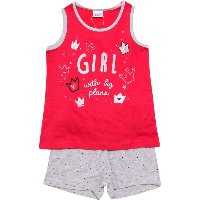 Zomerse pyjama met brede banden 22117071 meisje