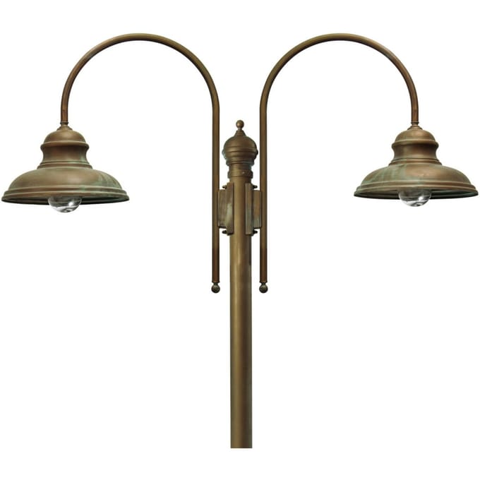 Moretti Luce Mastlamp Luca messing antiek-koper, 2-lamps
