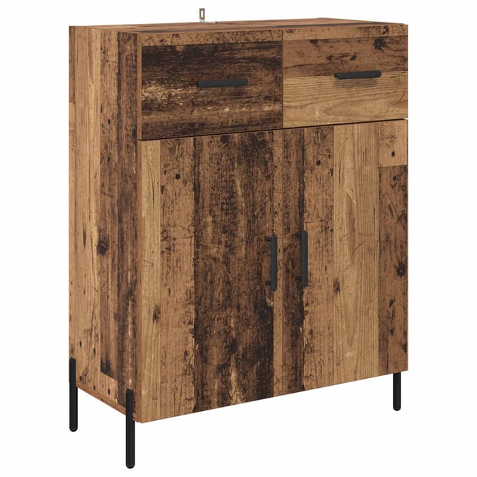 vidaXL - Dressoir - Oud - Hout - 69,5 - x - 34 - x - 90 - cm - Bewerkt - hout