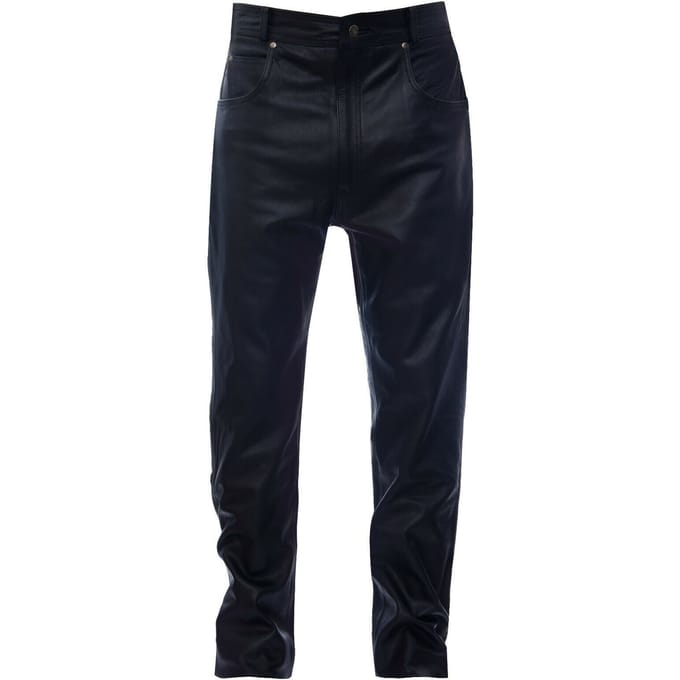 Zwarte '501' leren herenjeans-Montana