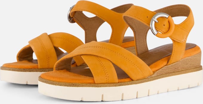 Tamaris Sandalen oranje Leer - Maat 37