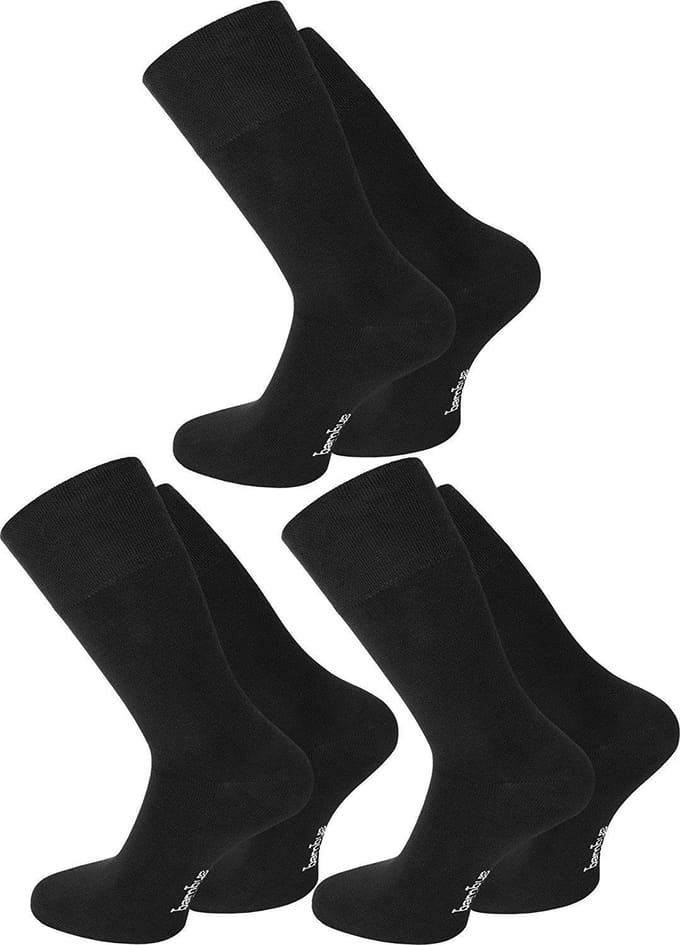 6 paar viscose-gezondheidssokken met badstofzool