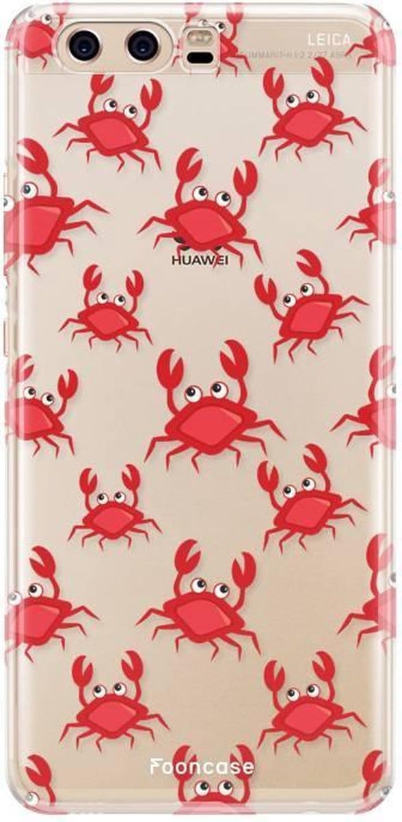 Fooncase Hoesje Geschikt voor Huawei P10 - Shockproof Case - Back Cover / Soft Case - Crabs / Krabbetjes / Krabben
