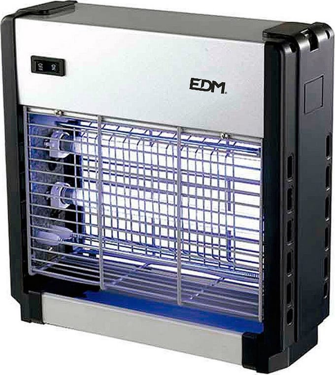Elektrische insectendoder EDM Professioneel 12 W 25,5 x 9 x 26 cm Zilverkleurig