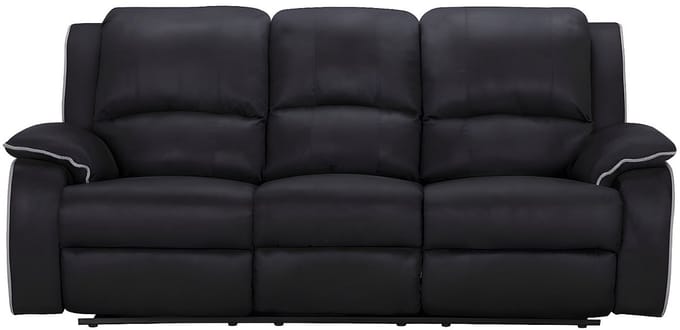 Vente-unique Driezits relaxbank microvezel HERNANI - zwart