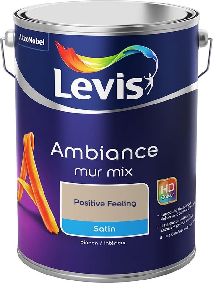 Levis - Ambiance Mur Satin Mix - Positive Feeling - Mengverf - 5 L