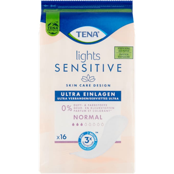 TENA Sensitive Lights Ultra Pads Normal - 16 stuks