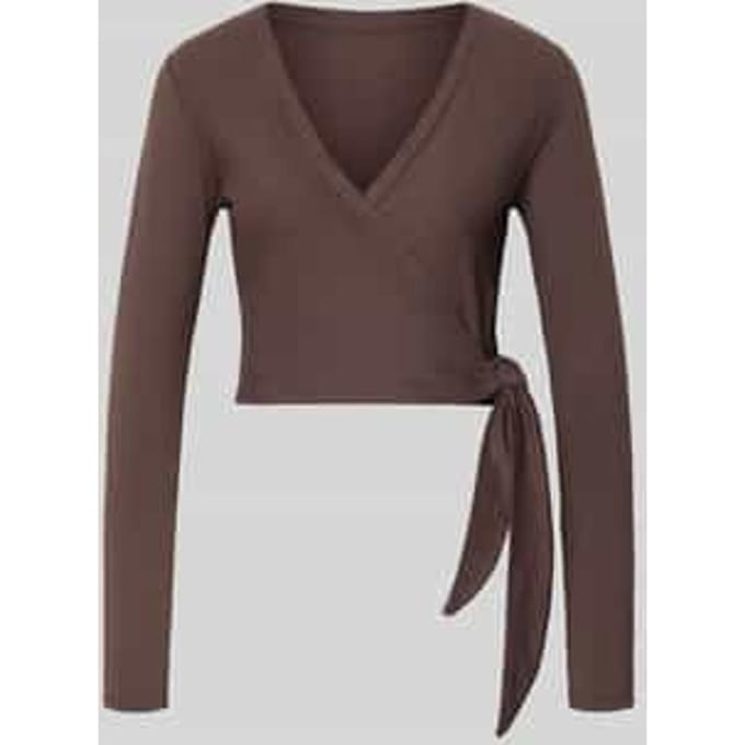 Kort wikkelshirt met V-hals