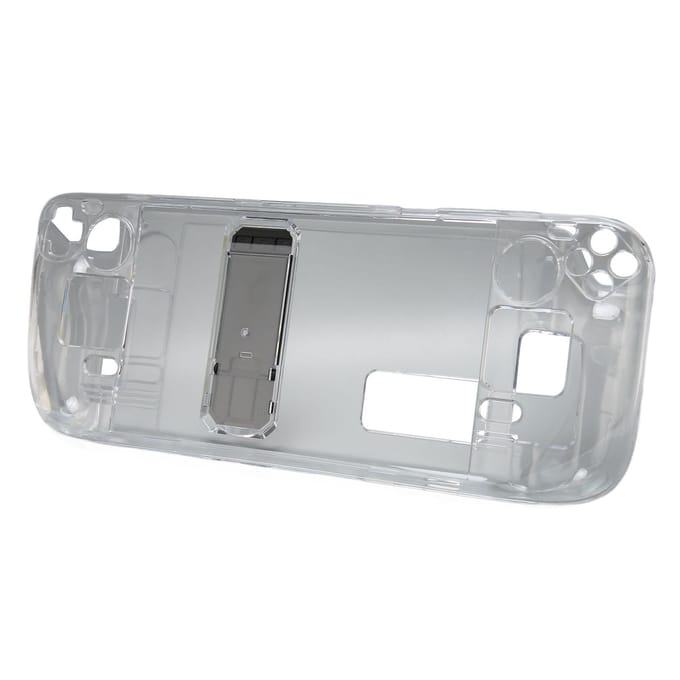 Transparante Case met Kickstand voor Steam Deck Transparant Schokabsorberend Anti-slip Hard PC Beschermend gray