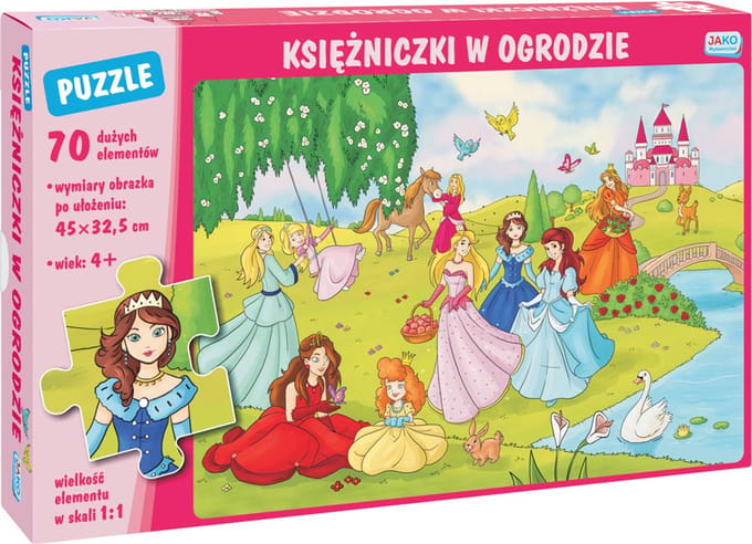 Puzzel: Prinsessen in de tuin, 70-delige puzzel
