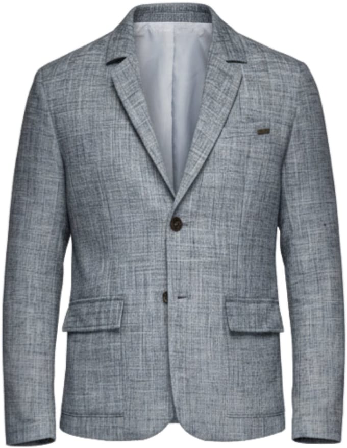 OMBRE Blazer - Regular Fit - Lange Mouw - Knopen Zwart M