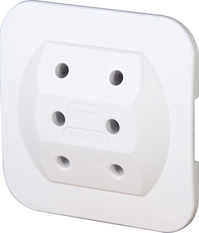 Kopp Stekker Adapter Euro 3-voudig Wit