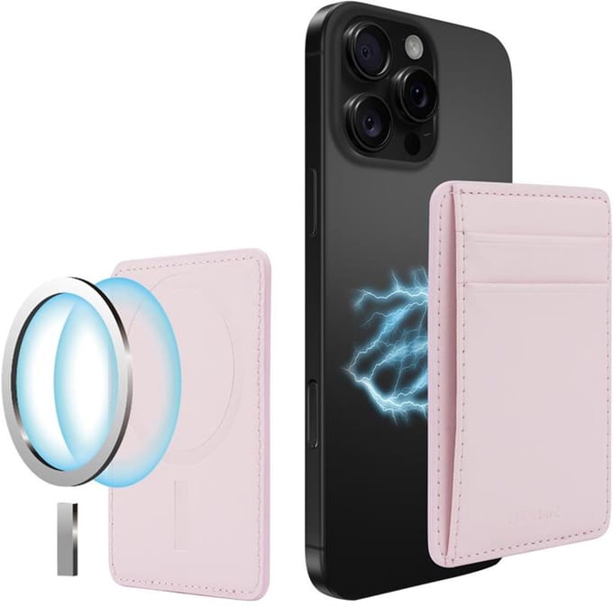 Musthavz Vegan Leather MagSafe Wallet – Roze – Magnetische Kaarthouder voor iPhone, Roze