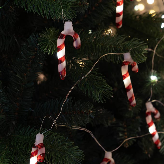 Sirius LED lichtketting Hannah Candy Cane rood