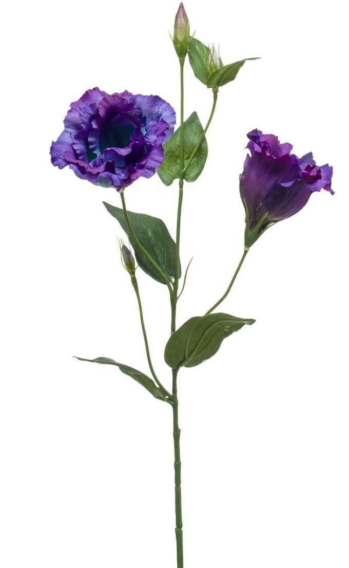 Emerald - Kunstbloem Eustoma paars 60cm - Kunstplant voor binnen