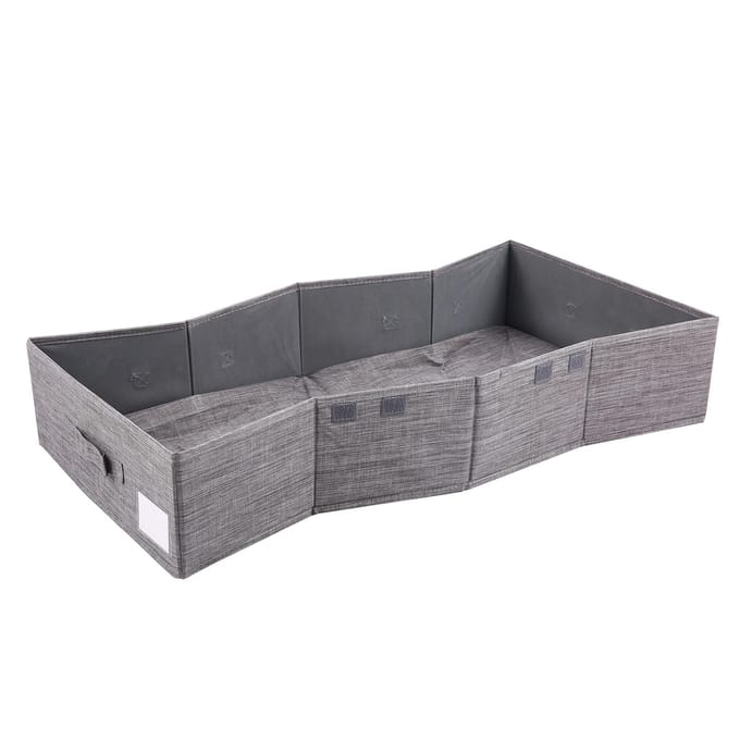 Opbergdoos met deksels Opvouwbare kast Deken Speelgoed Stoffen opbergcontainers 2 pack grijs