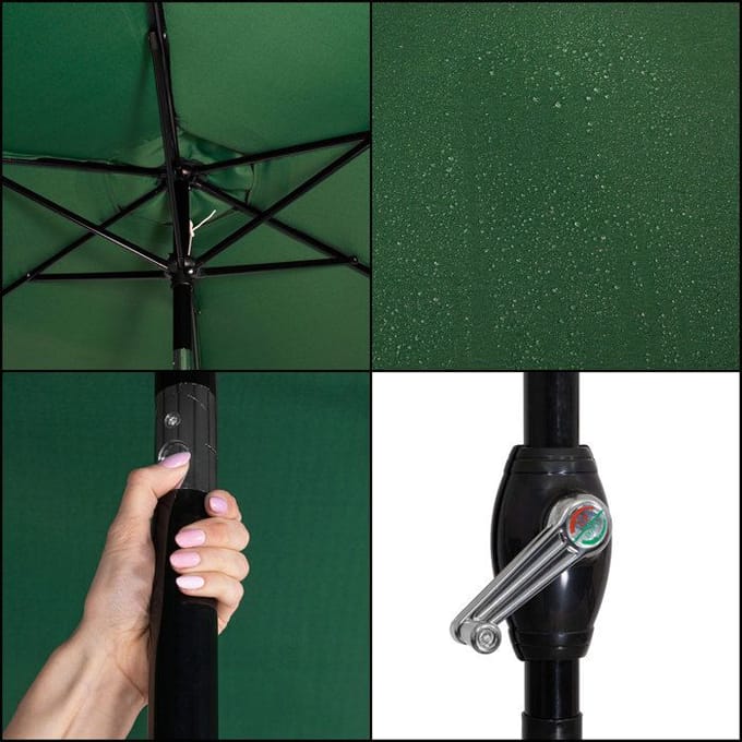 Springos Parasol | Parasols | Kantelbaar | Met Ventilatie | Groen | 260 cm