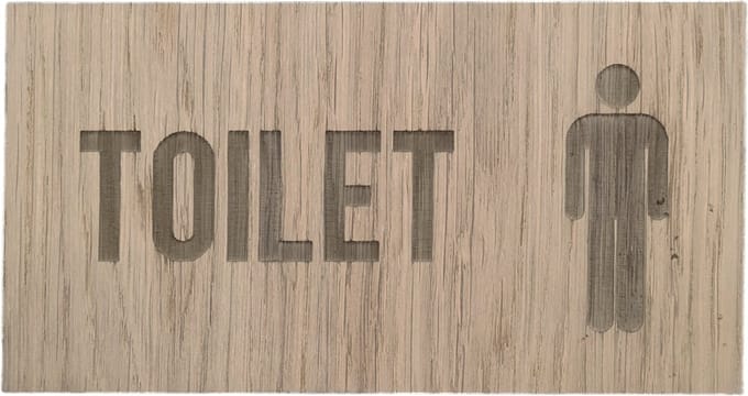Bordje Toilet pictogram man - klein