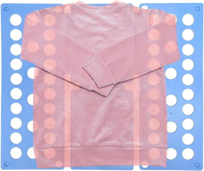 Vouwplank Kleding - Was Organizer - Kleding Sorteren - Versterkte ABS Constructie - 40 x 48 cm - Lichtblauw