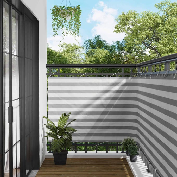 vidaXL Balkon Scherm Rechthoekig 110 x 600 cm Oxford Stof