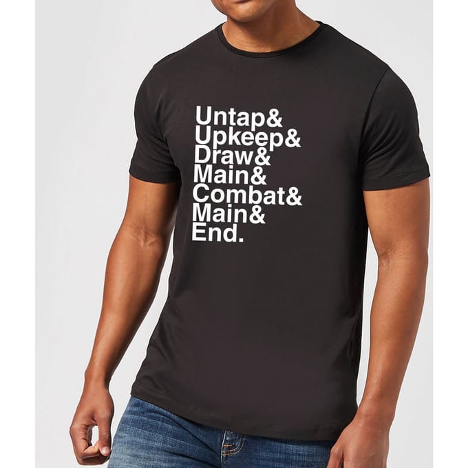 Magic The Gathering Turn Phases Men's T-Shirt - Black - 4XL - Zwart