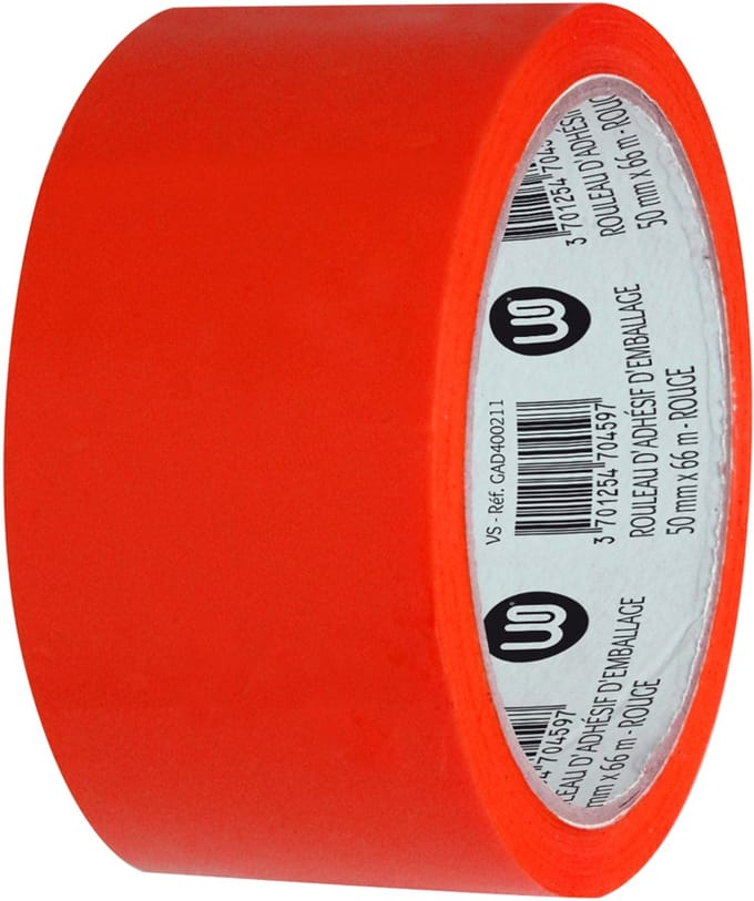 Wonday verpakkingstape, van PP, 50 mm x 66 m, rood