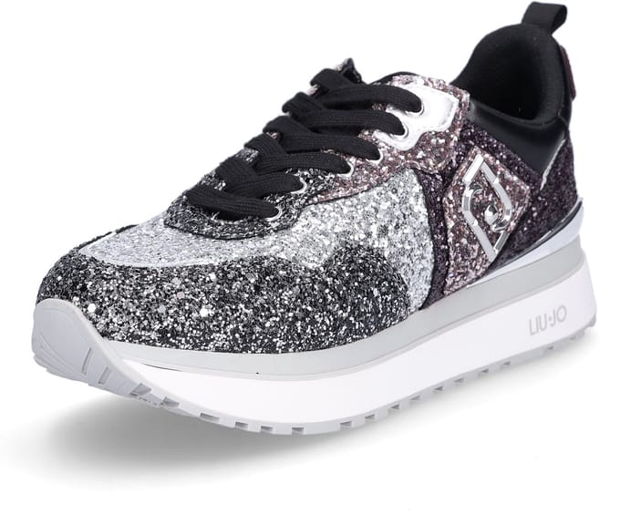 Liu Jo dames sneaker Maxi Wonder 01 zilver zwart