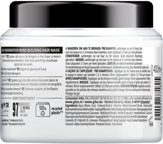 Gliss Haarmasker Total Repair Intense-Repair - 400 ml
