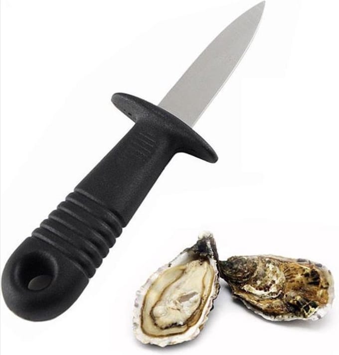 *** Oestermes - Roestvrijstaal - 6 cm - Restaurant Uiteten van Heble® ***