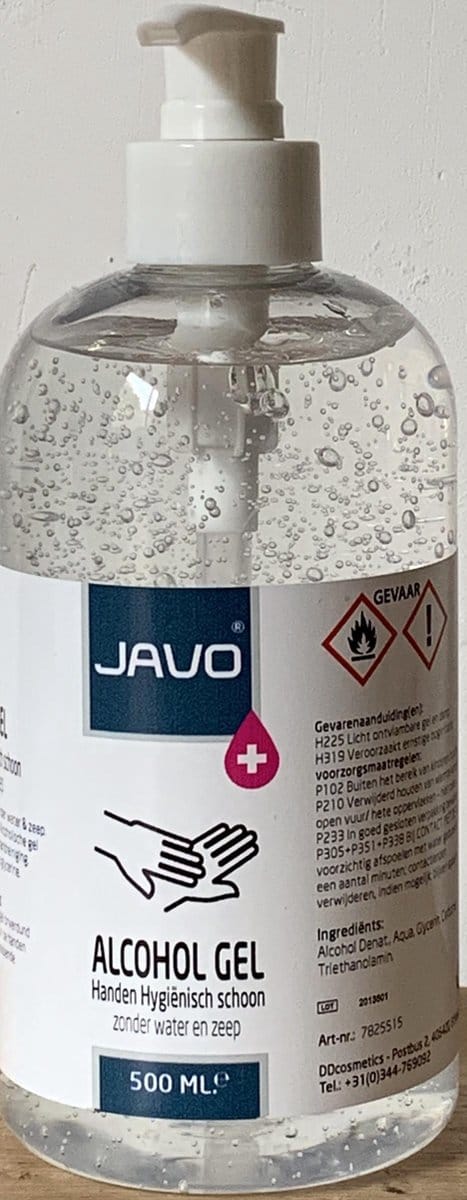 Alcohol Gel Javo 500 ml met pomp