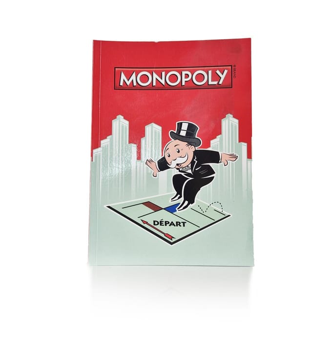Monopoly Notitieboek - A5 formaat - 50 vel - 100 pagina's - incl. 2 stickervellen - Lijntjes